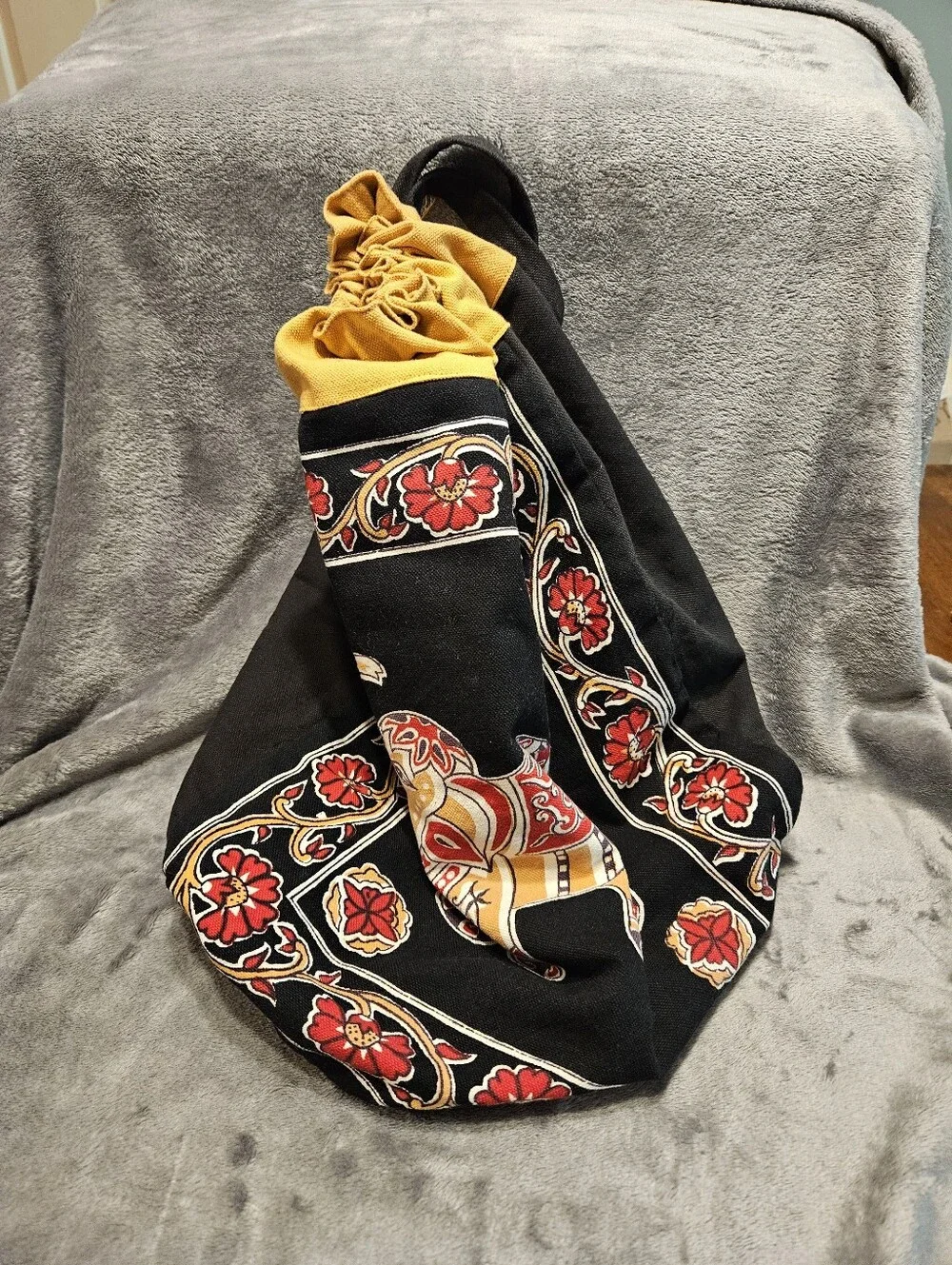 Bohemian-style elephant backpack